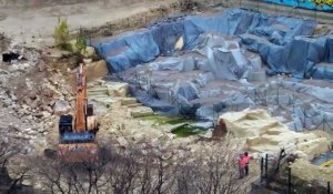 Des engins de chantier détruisent une partie du site antique de la Corderie à Marseille
