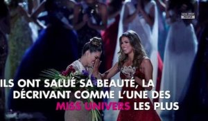 Miss Univers 2017 : Iris Mittenaere sublime en robe rouge au large décolleté