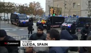 Manifestation devant le musée de Lleida