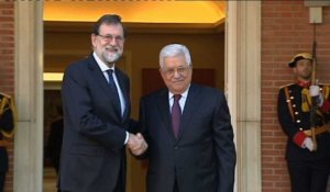 Mariano Rajoy accueille Mahmoud Abbas à Madrid