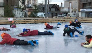 Cours du soir, à la patinoire 