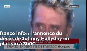 Comment les chaînes info ont annoncé la mort de Johnny Hallyday