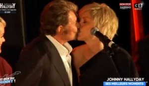Johnny Hallyday mort : Quand le chanteur embrassait Sharon Stone devant Laeticia (vidéo)