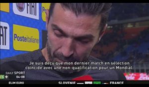 Zap Sport 14 novembre : L'Italie éliminée, les larmes de Gigi Buffon (Vidéo)