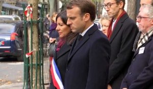 Bar Le Comptoir Voltaire : E. Macron rend hommage aux victimes