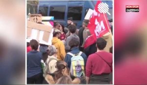 Emmanuel Macron au JT de 13h : La manifestation non diffusée en marge de son interview (Vidéo) 