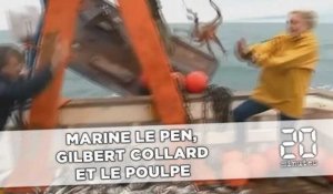 Marine Le Pen, Gilbert Collard et le poulpe