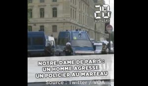Notre-Dame  de Paris :  Un homme agresse  un policier