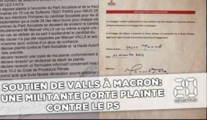Soutien de Valls à Macron: Une militante porte plainte contre le PS