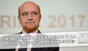 Alain Juppé: «Je ne serai pas candidat à la présidence de la République»