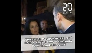 Emmanuel Macron interpellé par la femme d'Yvan Colonna dans la rue