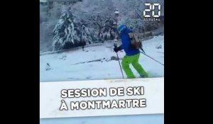 Ils s'offrent une session de ski à Montmartre