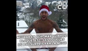 Neymar en slip, Marquinhos bloqué, etc.: Les joueurs du PSG surpris par la neige