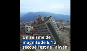 Taïwan: Des immeubles sont écroulés sur eux-mêmes après un séisme
