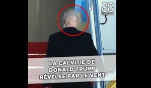 Une vidéo de la calvitie de Donald Trump révélée par le vent devient virale