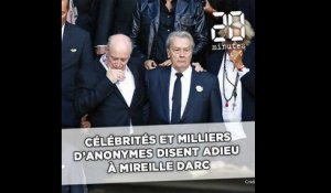 Célébrités et milliers d'anonymes disent adieu à Mireille Darc