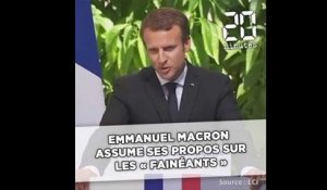 Emmanuel Macron assume ses propos sur « les fainéants »
