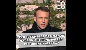 L'éloge funèbre d'Emmanuel Macron aux funérailles de Johnny Hallyday