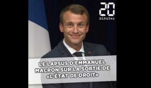 Le lapsus d'Emmanuel Macron sur la «sortie de l'état de droit»