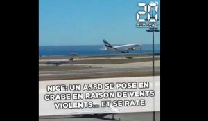 Nice: Un A380 se pose en crabe en raison des vents violents