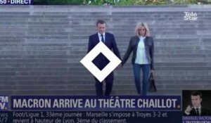 PHOTOS. "L'arrivée majestueuse" du couple Macron, main dans la main, au palais de Chaillot