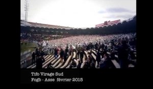 Tifo multicolore du Virage Sud Bordeaux face à S-Etienne