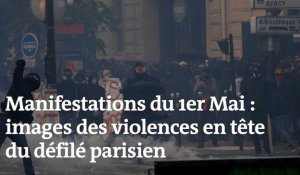 Manifestations du 1er-Mai : images des violences en tête du défilé parisien