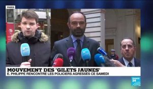 Gilets jaunes : Édouard Philippe a rencontré les policiers motards agressés samedi 22 décembre