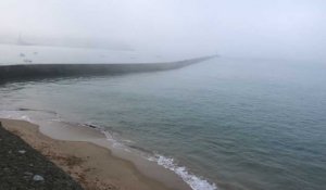 Saint-Malo. Brume et brouillard sur la côte 