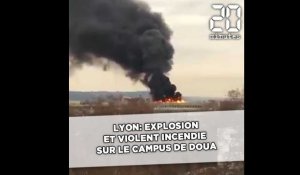 Lyon: Explosion et violent incendie sur le campus de Doua