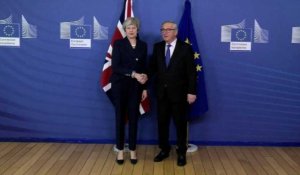 Brexit: Jean-Claude Juncker reçoit Theresa May à Bruxelles
