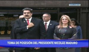 Le président Nicolas Maduro arrive pour sa prestation de serment