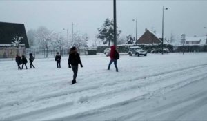 Les Hauts-de-France sous la neige (Tempête Gabriel) : Boules de neige et circulation difficile ce matin