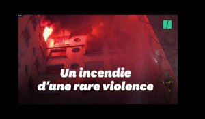 L'incendie à Paris a été filmé par les Sapeurs pompiers