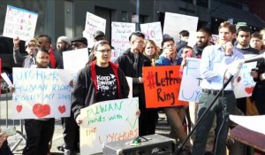 Manifestation pro-ouïghours devant la mission américaine à l'ONU