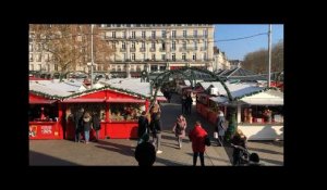 Nantes. Ambiance au marché de Noël