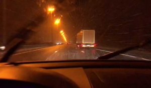 Il neige ce jeudi sur la E42 entre Namur et Liège