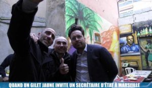 Marseille : Mounir Mahjoubi, secrétaire d'État au Numérique, à la rencontre de gilets jaunes