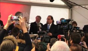 François Hollande aux voeux du maire de Lespesses