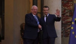 Macron reçoit le président israélien à l'Elysée