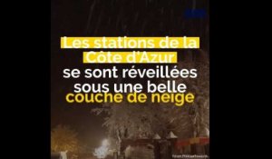 Les stations de la Côte d'Azur se sont réveillées sous une belle couche de neige fraîche