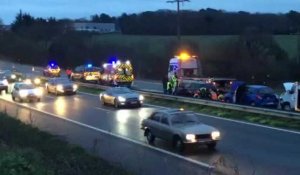 Près de Lamballe. Un accident de voiture à Coëtmieux vendredi 1er février.