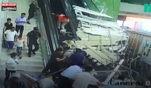 Chine : Le plafond d'un centre commercial s'écroule sur des clients (Vidéo)