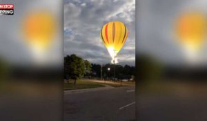 Etats-Unis : Une montgolfière touche des lignes électriques (Vidéo)