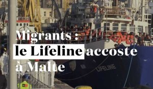 Migrants : le "Lifeline" accoste à Malte