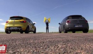 2015 Citroën DS3 Racing vs Renault Clio 4 RS : 200m départ arrêté - Spécial GTi