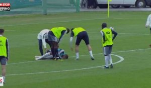 Mondial 2018 : Kylian Mbappé blessé après un choc avec Adil Rami à l'entraînement (Vidéo)