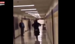 Etats-Unis : Un jeune fait de la moto dans les couloirs de son lycée (Vidéo)