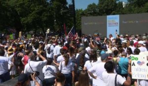 Washington:manifestation contre la politique migratoire de Trump