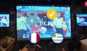La joie des supporters français après la victoire de la France face à l'Argentine